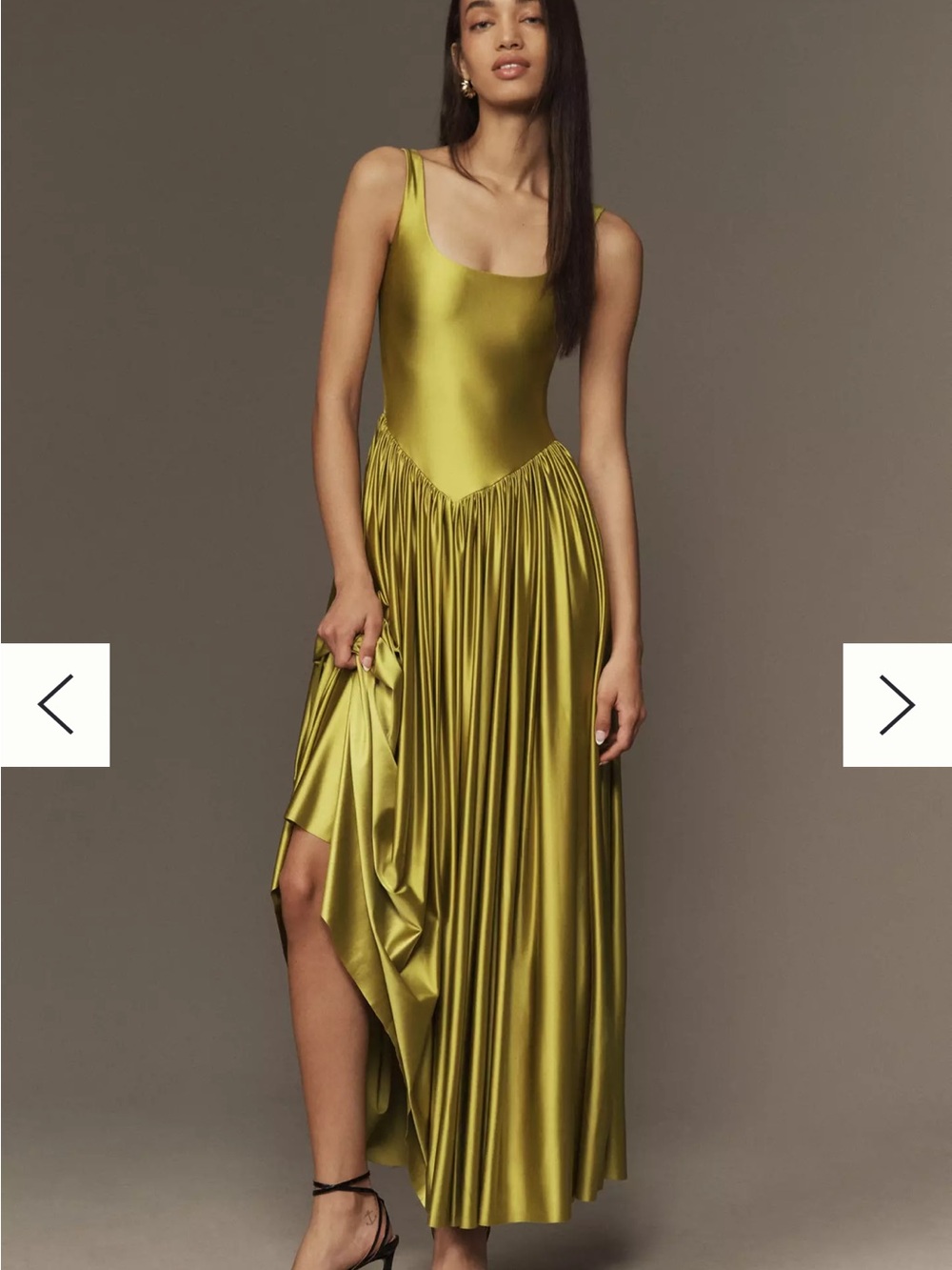 Delfi Collective Oriana Stretch Metallic Maxi Dress
